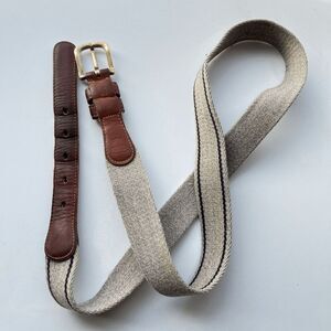 Vintage Coach Wool & Leather Belt w/ Brass Buckle – Classic Heritage Style